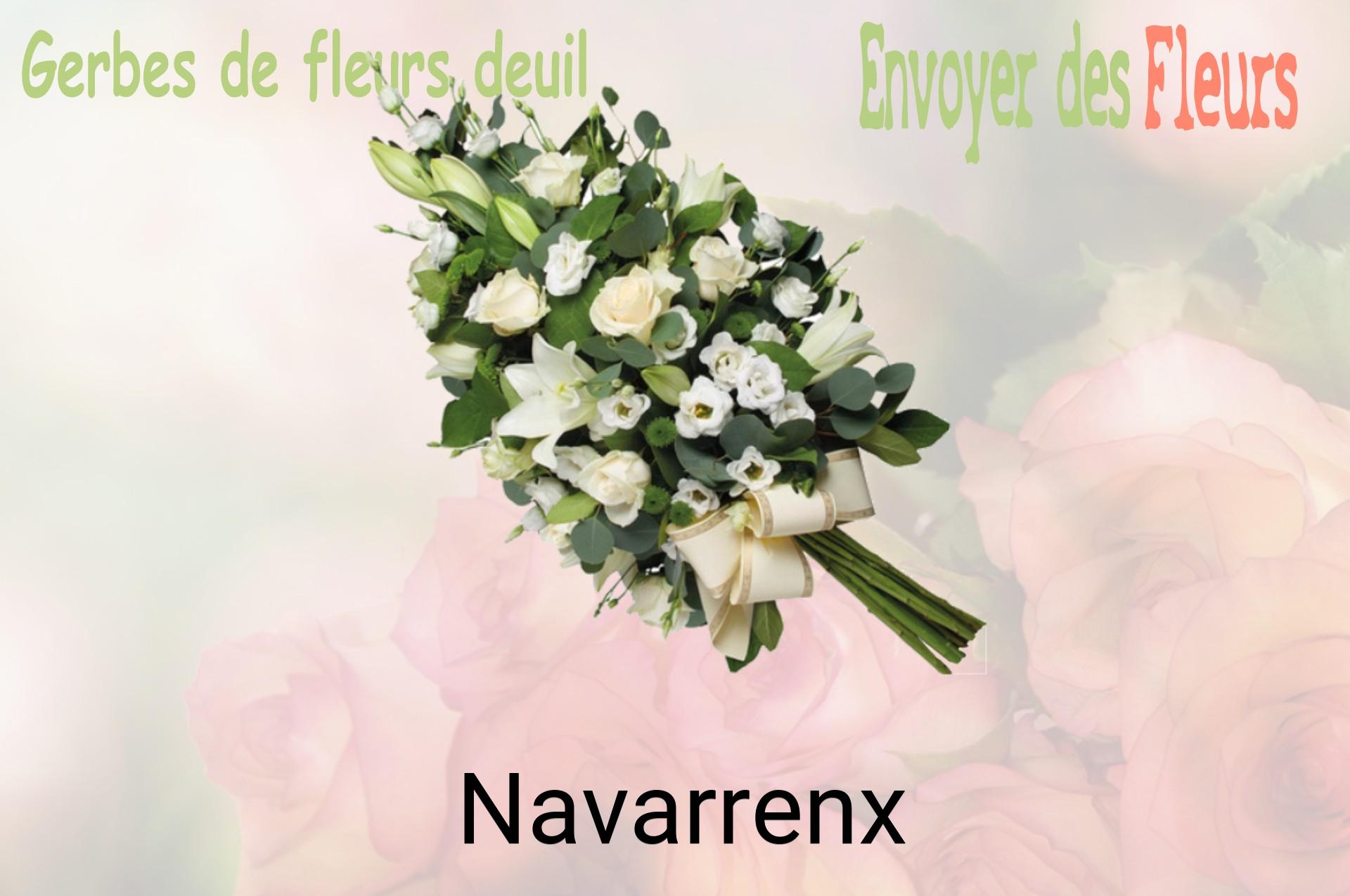 Gerbe de fleurs de deuil livrée à Navarrenx